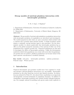 Droop models of nutrient-plankton interaction with intratrophic