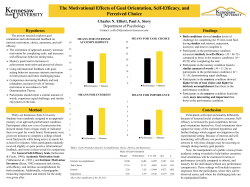 The Motivational Effects of Goal Orientation, Self