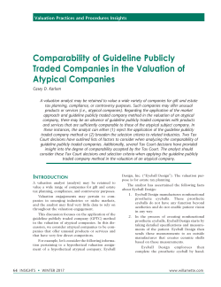 Comparability of Guideline Publicly Traded Companies in the