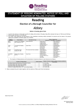Statement of Persons Nominated, Notice of Poll and Situation of