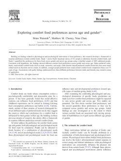 Exploring comfort food preferences across age