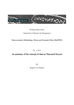 An anatomy of the concept of time in Maynard Keynes