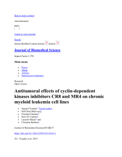 Antitumoral effects of cyclin-dependent kinases inhibitors CR8 and