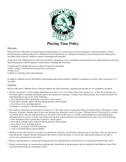 Playing Time Policy