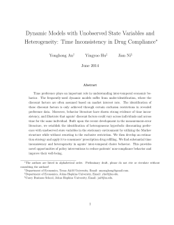 Dynamic Models with Unobserved State Variables and Heterogeneity