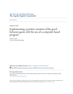 Implementing a positive variation of the good behavior game with