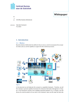 Data lake framework - UNECE Statistics Wikis