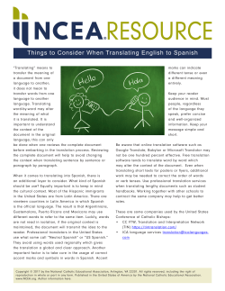 Things to Consider When Translating English to Spanish