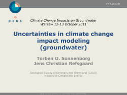 Climate change impacts on hydrology The chain of