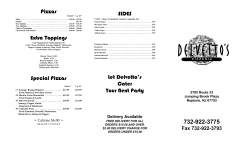 Pizzas Extra Toppings Special Pizzas Let Delvetto`s Cater Your Next