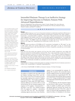 Intensified Platinum Therapy Is an Ineffective Strategy for Improving
