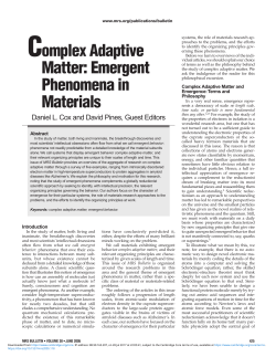 Complex Adaptive Matter: Emergent