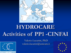 HYDROCARE Activities of PP1