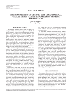 does organizational culture impact market responsiveness and firm