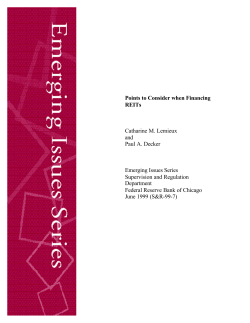 Points to Consider when Financing REITs