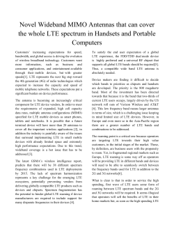 Novel Wideband MIMO Antennas that can cover the whole LTE