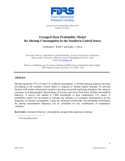 Grouped Data Probability Model for Shrimp Consumption in the