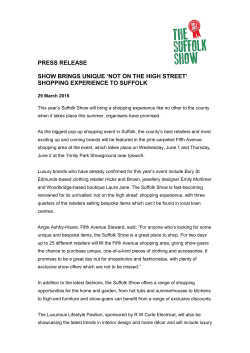 PRESS RELEASE SHOW BRINGS UNIQUE `NOT ON THE HIGH