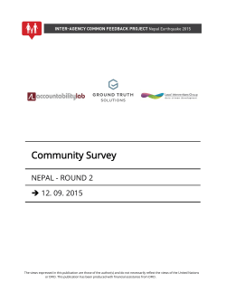 Community Survey Round 2 Report