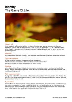 Identity The Game Of Life