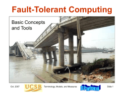 Fault Tolerance, Lecture 02 - UCSB ECE
