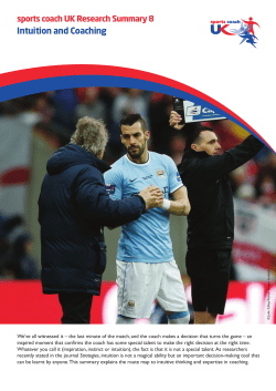 Intuition and Coaching