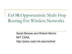 ExOR:Opportunistic Multi-Hop Routing For Wireless Networks