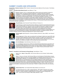 Summit Chairs and Speakers