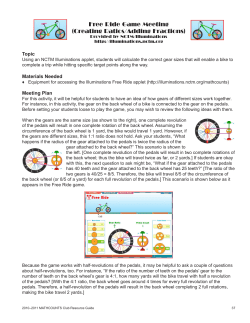 Free Ride Game Meeting (Creating Ratios/Adding