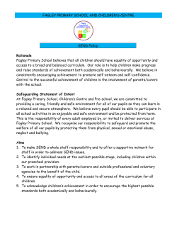 FAGLEY PRIMARY SCHOOL AND CHILDREN CENTRE