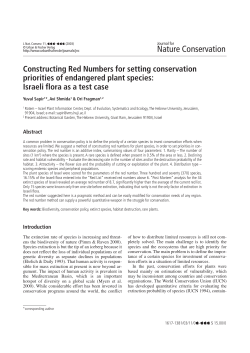 Nature Conservation - National Red Lists