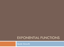 Exponential Functions