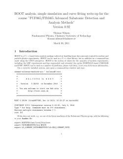 ROOT analysis, simple simulation and curve fitting write