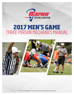Three-Person Mechanics Manual - Central Hub for Lacrosse Officials