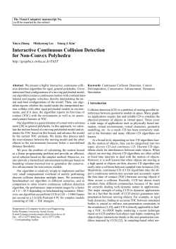 Interactive Continuous Collision Detection for Non