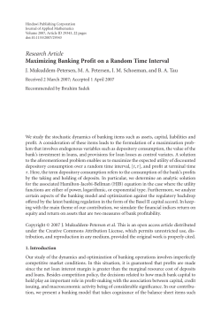 Maximizing Banking Profit on a Random Time Interval