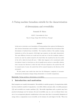 A Turing machine formalism suitable for the characterisation of
