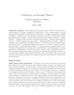 Conference on Learning Theory