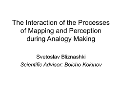 The Interaction of the Processes of Mapping and Perception during