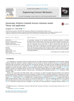 Coulomb fracture initiation model: Theory and application