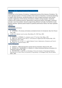 Optimal Control Theory
