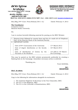DOC - Banaras Hindu University (BHU)