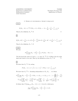 LINK&uml;OPING UNIVERSITY Department of Mathematics