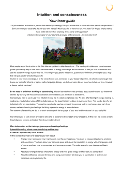 Intuition and consciousness