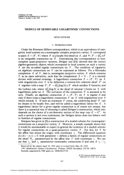 MODULI OF SEMISTABLE LOGARITHMIC CONNECTIONS Under