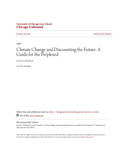 Climate Change and Discounting the Future: A