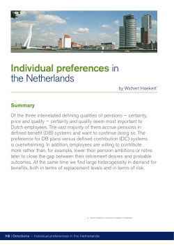 Individual preferences in the Netherlands