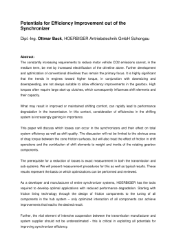 Potentials for Efficiency Improvement out of the