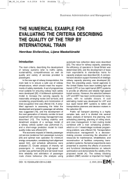 the numerical example for evaluating the criteria