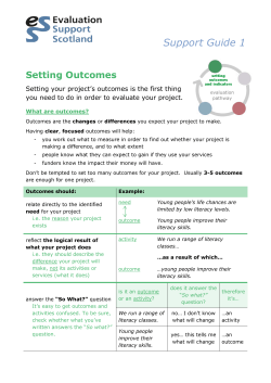 Setting Outcomes - Evaluation Support Scotland